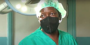 Endebes MP Robert Pukose during a session at Endebes Sub-County Hospital on June 1, 2021.