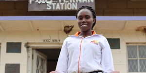 Eng. Veronica Nyambura photographed at Fort Ternana Station on Monday, March 21, 2021.