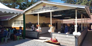 Entrance into Ngong Land Registry in Kajiado County