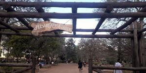 Entrance to Jevanjee Gardens along Moi Avenue