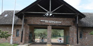 Entrance to Masai Mara National Reserve.