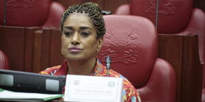 Nairobi Woman Representative Esther Passaris during a session in parliament on February 13, 2020.