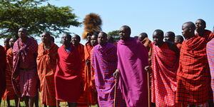File photo of Maasai Community in Tanzania addressing the press