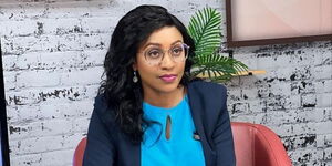 Ex KTN news anchor and Ed TechMonday Africa moderator Joy Doreen Biira on set