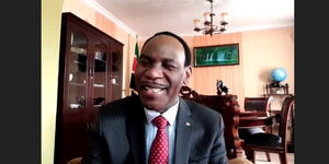 Ezekiel Mutua in a virtual meeting with Natalie Wambui on July 21, 2020