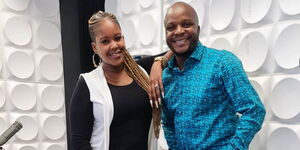 File image of Kiss FM's Kamene Goro and Felix Odiwuor, alias Jalang'o. 