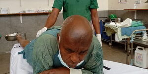 Makueni Governor Kivutha Kibwana at Makueni County Referral Hospital on January 15, 2022.