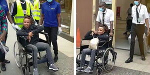 Faith Njeri arrives at JKIA from Saudi Arabia on Thursday, October 13, 2022 where she had been stuck.