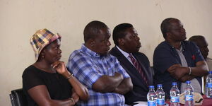 An image of Farida Karoney, Fred-Matiangi, Eugene Wamalwa and Fred-Kapondi