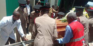 File Photo of Slain Police Sergeant Kipyegon Kenei at Umash Funeral Home