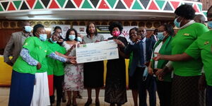 File image of Nairobi's DP Governor Anne Kananu, Women Rep Esther Passaris, CAS Rachel Shebesh and Uwezo Fund members at City hall on Wednesday, February 10 2021