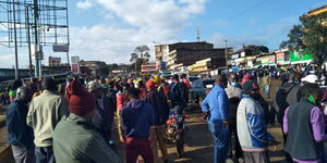 File image of Ngong commuters on Wednesday, February 10, 2021