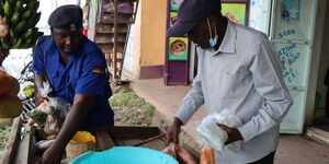 File image of a police officer during the Wednesday, February 10, 2021 arrests in Embakasi