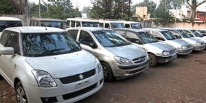 File photo of used cars in a yard