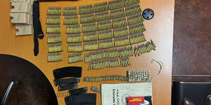 Firearms and bullets recovered by DCI during a raid in Nairobi on Saturday, February 4, 2023