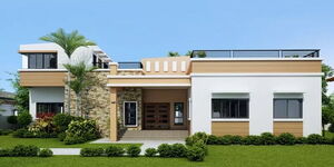 A flat roof house design