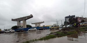 Floods at Nyayo Roundabout