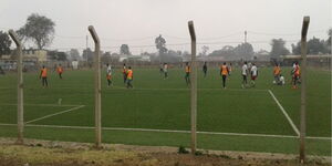 Footballers pictured at the Camp Toyoyo grounds