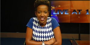 Former Citizen TV anchor Kirigo Ng'arua at the station's studio