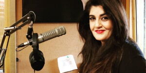 Former East FM presenter Kamal Kaur inside a radio studio