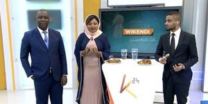 Left to right: Former K24 TV presenters Daniel Kariuki, Mwanaisha Chidzuga and Ahmed Bhalo.
