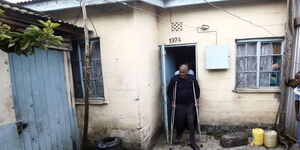 Former Nakuru Mayor Kimunya Kamwana at his home in Nakuru.
