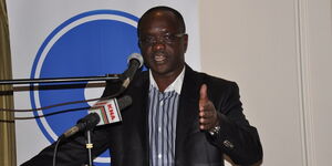 Former Standard Media CEO Sam Shollei gives an address at a past event.