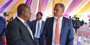 Interior Cabinet Secretary Fred Matiang'i and the Director of Public Prosecutions Noordin Haji on Tuesday, May 10, 2022.