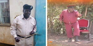 A photo collage of Fredrick Wamalwa alias Chif Wamalwa and the late Charles Bukeko alias Papa Shirandula