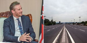 French Ambassador Arnaud Suquet and a highway under construction in Kenya..jpg