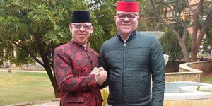 From left Isaac Mwaura and Webuye East MP-elect Martin Wanyonyi