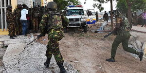 Police respond to an Al Shabaab attack when they stormed Garissa University College