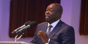 Deputy President Rigathi Gachagua speaking at an event on October 28, 2022.