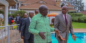 Deputy President Rigathi Gachagua hosting Nyeri County leaders at his Nairobi Residence on September 1, 2022.