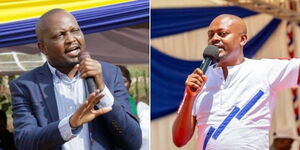 Gatundu South MP Moses Kuria (left) and his brother Aloise Kinyanjui