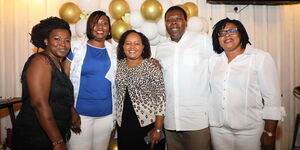 Gender CAS Rachel Shebesh, Nairobi acting Governor Anne Kananu, Kirinyaga Governor Anne Waiguru, Devolution CS Eugene Wamalwa and a guest attend Shebesh birthday Party.