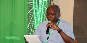 University Fund CEO Geoffrey Monari speaking at an event on March 25, 2022,