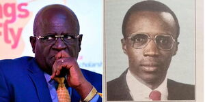 Photo collage between former late Education CS George Magoha and his late brother Alex Nyabera Magoha