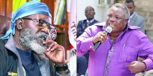 A collage of Roots Party Leader George Wajackoyah and COTU boss Francis Atwoli.