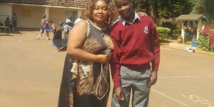 Sonko's wife ,Primose Mbuvi and Gift Osinya at Lenana School