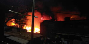 Section of Gikomba Market on Fire on Wednesday October 20