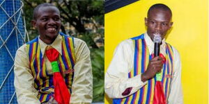 Photo collage of comedian Gilbert Barasa famously known as Mtumishi