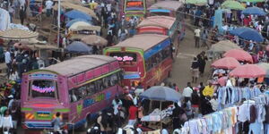 Traders at Githurai market, Nairobi County (Undated image)