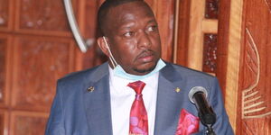 Former Nairobi Governor Mike Mbuvi Sonko when he appeared before the senate during a hearing of his impeachment motion on December 17, 2020.