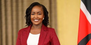 Media personality Grace Kuria poses for a photo at State House on December 31, 2023. 