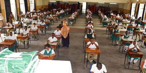 Grade Six students sitting their national assessment test in 2022.