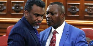 DPP Noordin Haji and DCI George Kinoti in Parliament in 2019