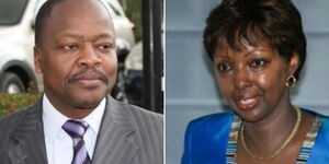 Health CS Mutahi Kagwe (left) and his wife Anne Mutahi.