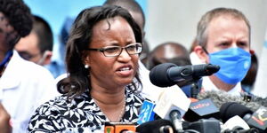 Health Principal Secretary Susan Mochache addesses the press
