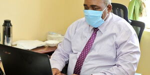 High Court Judge Antony Mrima in his office in Migori County in June 2020.